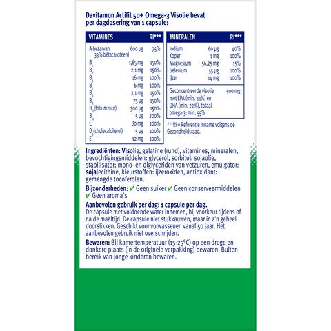 Davitamon Actifit 50+ Omega-3 Visolie Capsules