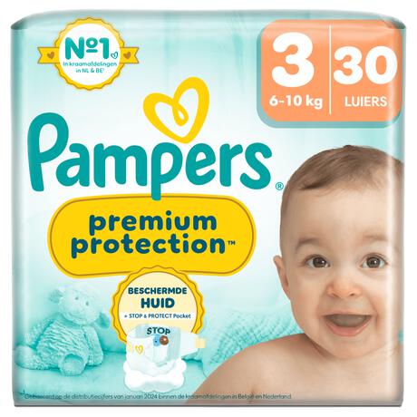 Pampers Premium Protection Luiers Maat 3 6-10 KG 30 Stuks