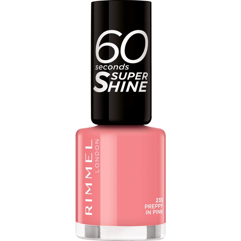 Rimmel London 60 Seconds SuperShine Nagellak 235 Preppy In Pink 8 ML