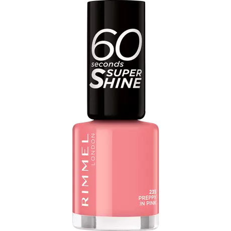 Rimmel London 60 Seconds SuperShine Nagellak 235 Preppy In Pink 8 ML