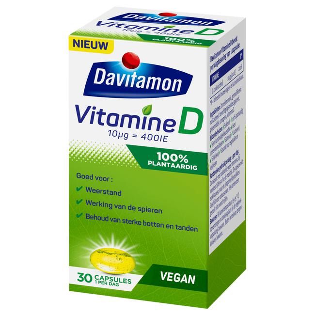 Davitamon Vitamine D Vegan 1 per Dag 30 Stuks