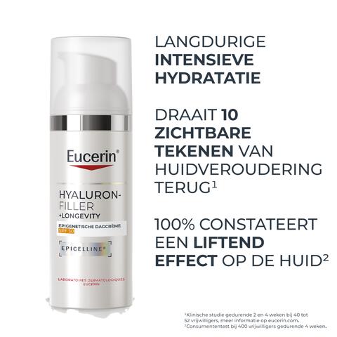 Eucerin Hyaluron-Filler + Longevity Epigenetisch Anti-Age Dagcrème SPF 30 50 ML