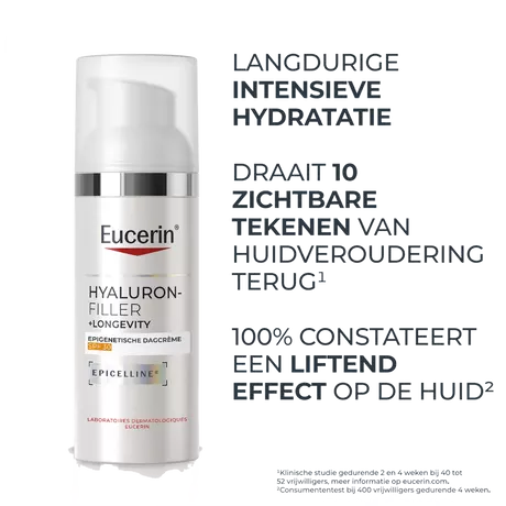 Eucerin Hyaluron-Filler + Longevity Epigenetisch Anti-Age Dagcrème SPF 30 50 ML