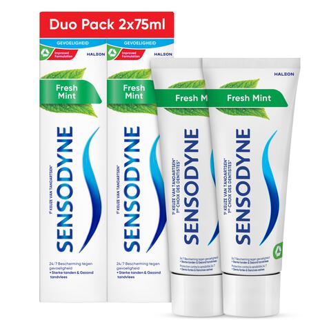 Sensodyne Fresh Mint Tandpasta Duo 2x 75ML Tandpasta - 2 Stuks