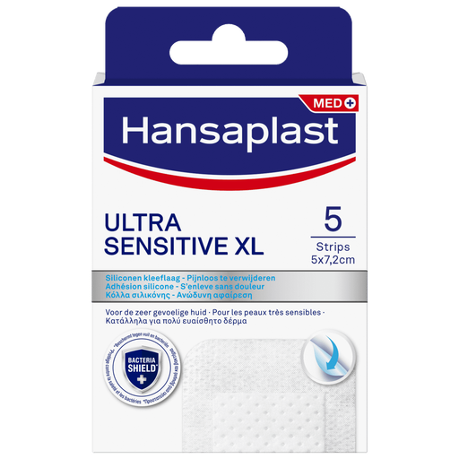 Hansaplast Ultra Sensitive XL Eilandpleister 5 stuks