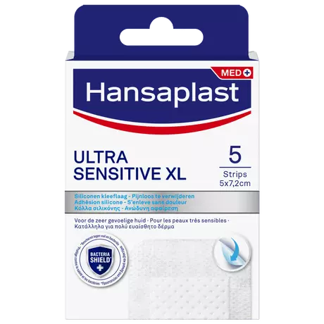 Hansaplast Ultra Sensitive XL Eilandpleister 5 stuks