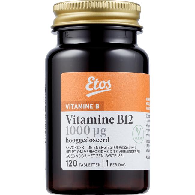 werkzaamheid Nat Praktisch Etos Vitamine B12 Tabletten 120 stuks 120 EA | Etos