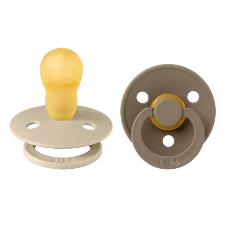 BIBS Colour Fopspeen Rond Latex Maat 3 Vanilla/Dark Oak 2 stuks