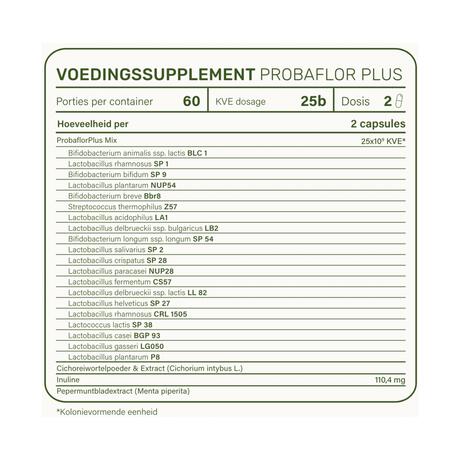 Nupure probaflor plus - Probiotica complex met pepermunt en chicorei, 60 capsules