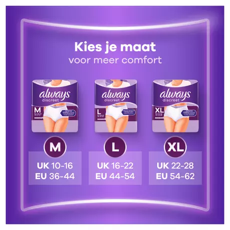 Always Incontinentiebroekjes Discreet Maat M 8 stuks