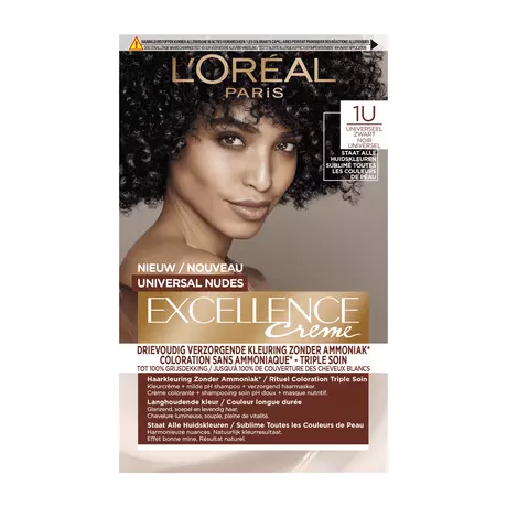 L'Oréal Paris Excellence Universal Nudes Permanente Haarverf 1U Zwart
