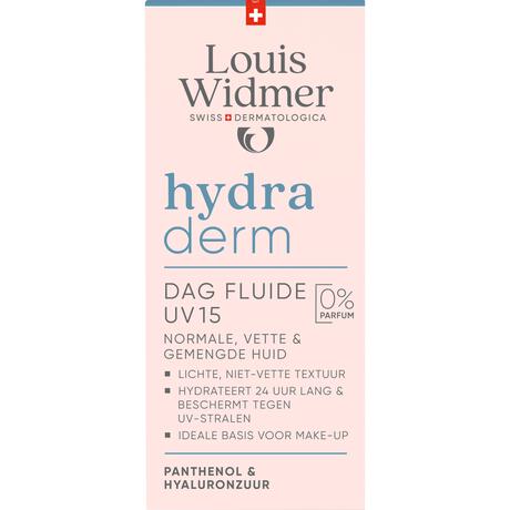 Louis Widmer Hydraderm Dag Fluide SPF15 Zonder Parfum 50 ML