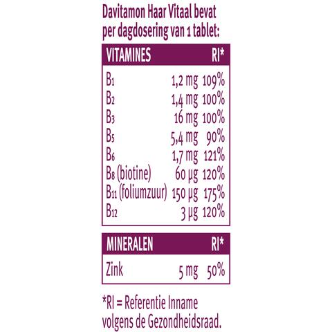 Davitamon Hair Vitaal 30 tabletten