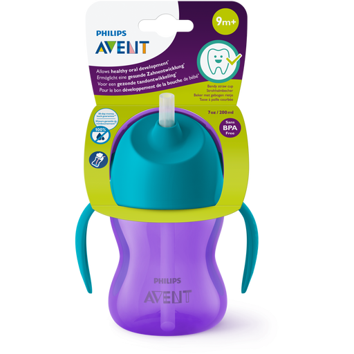 Philips Avent Rietjesbeker 9M+ Paars SCF796/02 200 ML