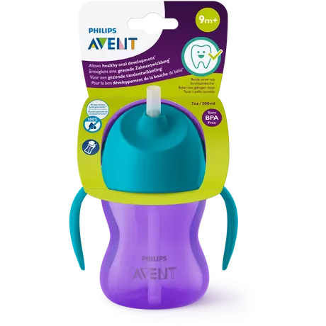Philips Avent Rietjesbeker 9M+ Paars SCF796/02 200 ML