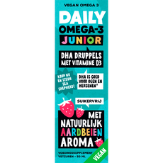 Daily Omega-3 Junior Dha En Vit D3 Met Natuurlijke Aardbeiensmaak