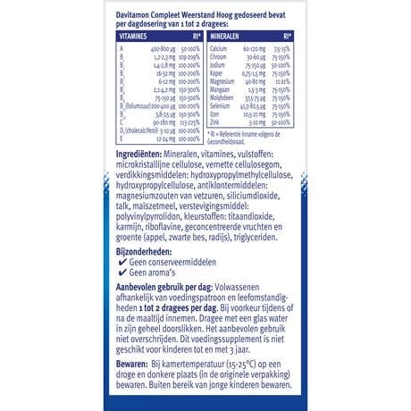 Davitamon Compleet Weerstand Forte Met Vitamine  C & D dragees
