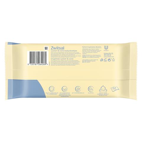 Zwitsal Water & Care Billendoekjes 52 stuks