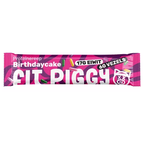 Fit Piggy eiwitreep Birthdaycake