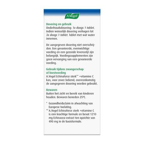 A.Vogel Echinaforce Sterk** + Vitamine C Weerstand1* Tabletten 45 stuks