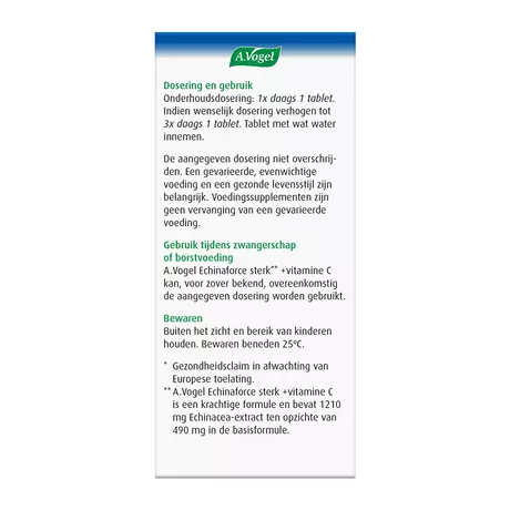 A.Vogel Echinaforce Sterk** + Vitamine C Weerstand1* Tabletten 45 stuks