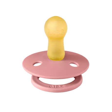 BIBS Colour Fopspeen Rond Latex Maat 2 Dusty Pink/Coral 2 stuks