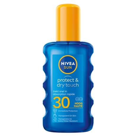 NIVEA SUN Zonnebrand Protect & Dry Touch Transparante Zonnespray SPF 30 200 ML