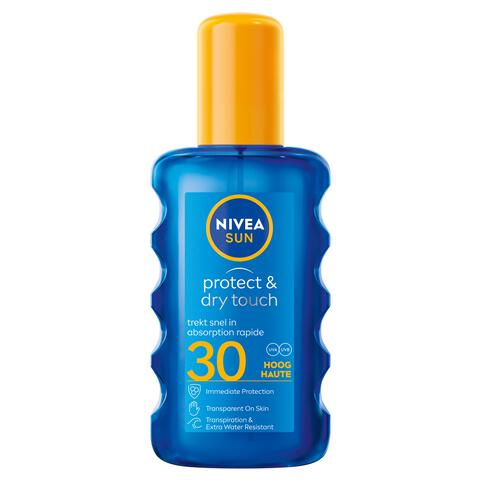 NIVEA SUN Zonnebrand Protect & Dry Touch Transparante Zonnespray SPF 30 200 ML