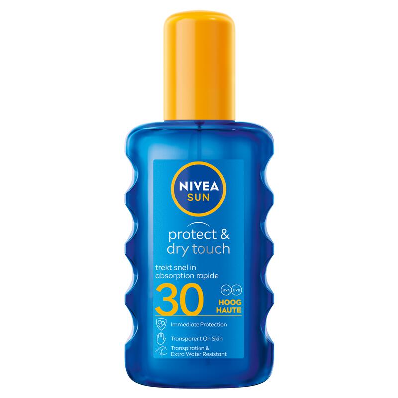 NIVEA SUN Zonnebrand Protect & Dry Touch Transparante Zonnespray SPF 30 200 ML