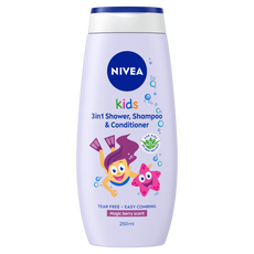 NIVEA Kids 3in1 Douchegel Shampoo & Conditioner Magic Berry Geur 250ML