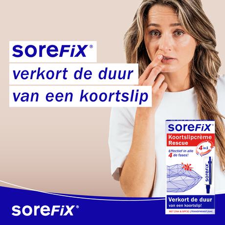 SoreFix Rescue Op Zink Gebaseerde Koortslipcrème 6 ML