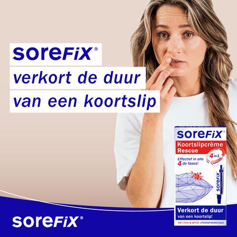 SoreFix Rescue Op Zink Gebaseerde Koortslipcrème 6 ML