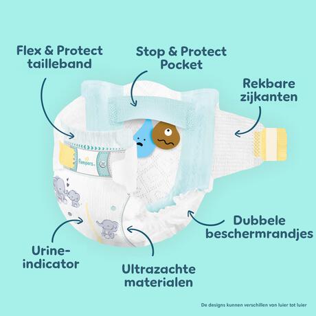 Pampers Premium Protection Voordeelbox Luiers Maat 5 11-16 kg 102 stuks + 4 Gratis Luierbroekjes
