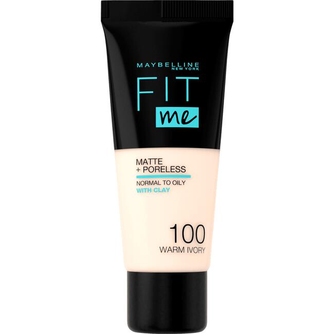 Maybelline New York Fit Me Matte + Poreless Foundation 100 Warm Ivory 30 ML