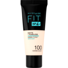 Maybelline New York Fit Me Matte + Poreless Foundation 100 Warm Ivory 30 ML