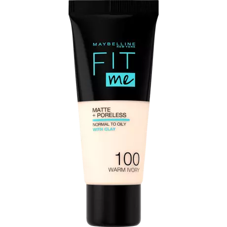 Maybelline New York Fit Me Matte+Poreless Foundation 100 Warm Ivory 30 ML