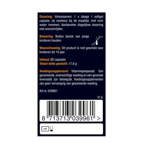 Lucovitaal Vitamine D3 75 MCG (3000IE) Forte Capsules 80 stuks