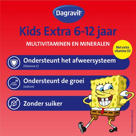 Dagravit Kids Multivitaminen Xtra 6-12 jaar 60 stuks