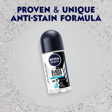 NIVEA MEN Black & White Invisible Fresh Deodorant Roller 50 ML