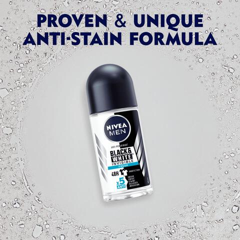 NIVEA MEN Black & White Invisible Fresh Deodorant Roller 50 ML