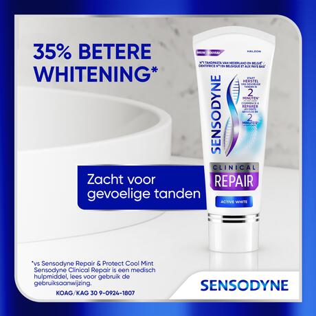 Sensodyne Clinical Repair Active White Tandpasta - 75ML