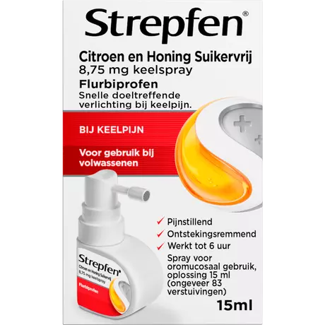 Strepfen Spray Citroen & Honing 15 ML