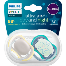 Philips Avent Soother Ultra Air Night Fopspenen SCF085/70 6-18 maanden