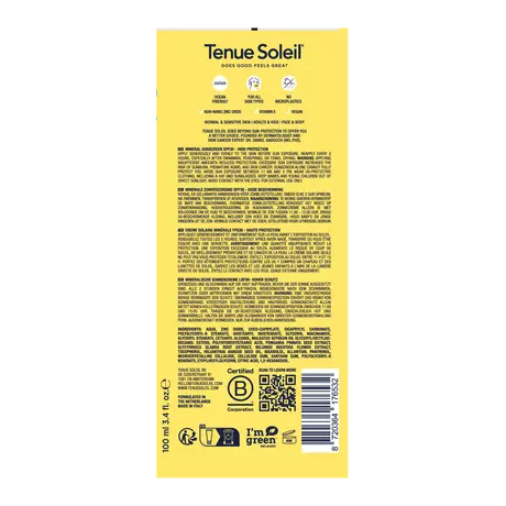Tenue Soleil Zonnecrème SPF30 100 ML
