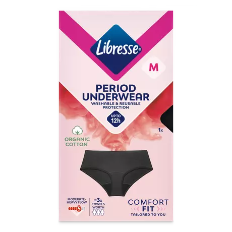 Libresse Intimawear Hipster Menstruatieondergoed Zwart Medium 1 stuk&nbsp;