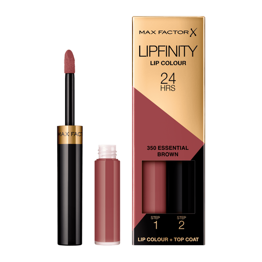 Max Factor Lipfinity Lip Colour 2-Step Long Lasting Lipstick 350 Brown