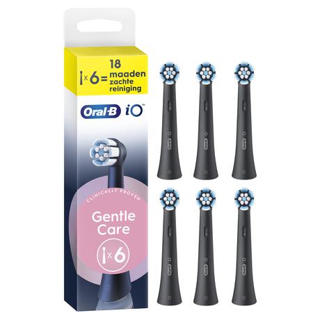Oral-B iO Gentle Care Opzetborstels Zwart 6 Stuks