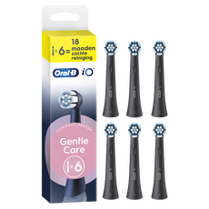 Oral-B iO Gentle Care Opzetborstels Zwart 6 Stuks