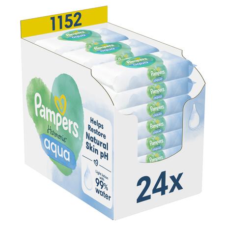 Pampers Harmonie Aqua Billendoekjes 24x48 Stuks