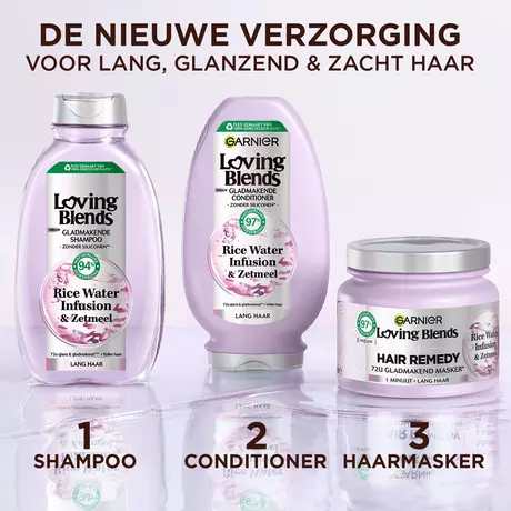 Garnier Loving Blends Rice Water Infusion Glans & Zacht haarmasker 340 ML